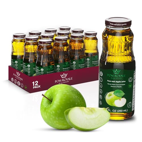 Pure Apple Juice, 8.4oz Glass Bottle (Pack of 12), Cold