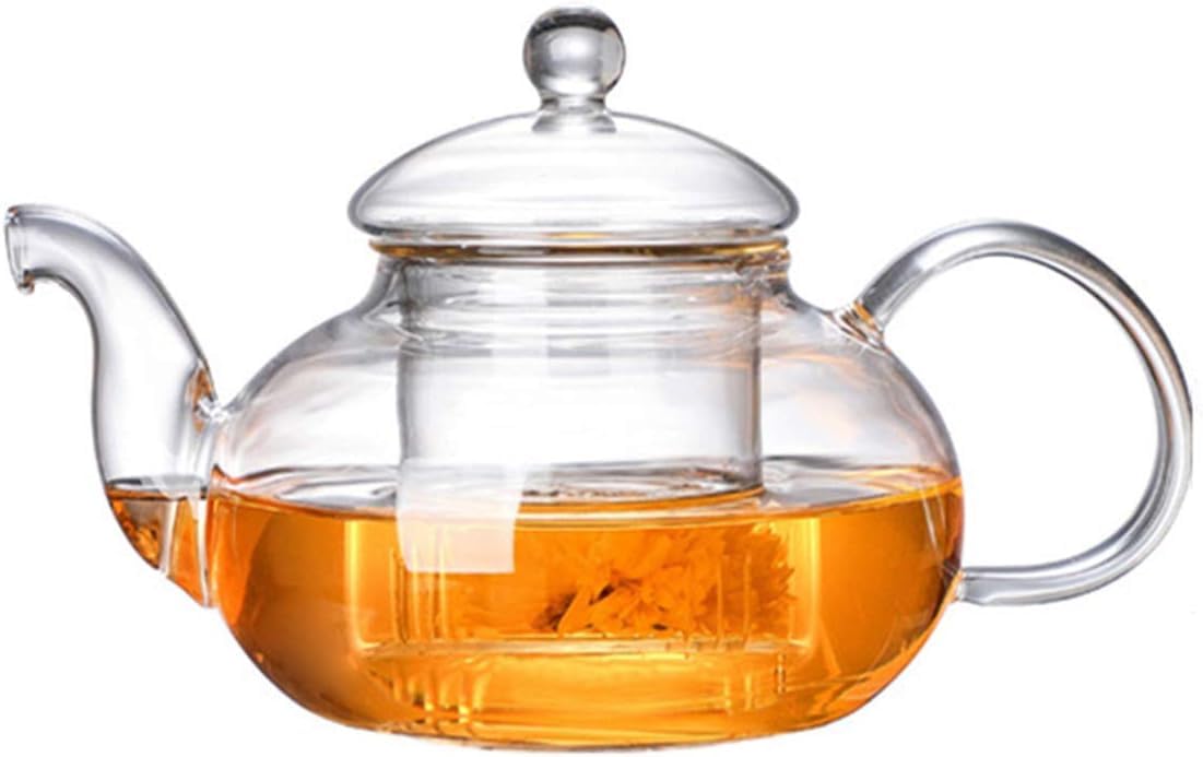 Juego de regalo de té completo con taza de vidrio, filtro y calentador elegante