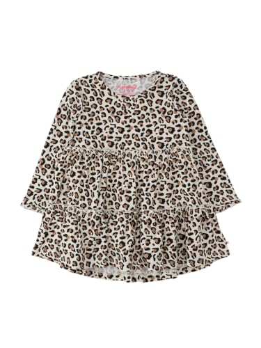Image of RuffleButts Girls High Low Tunic - Long Sleeve Ruffle Tunic Top