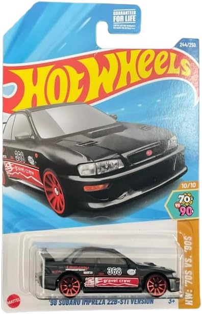 Hot Wheels '98 Subaru Impreza 22B-STi Version [Black], HW: '70's VS. '90's 10/10, 244/250, 1:64 Scale Diecast, Store Exclusive