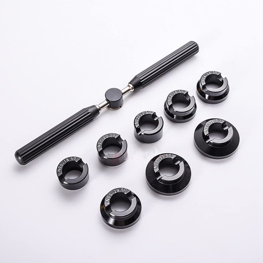 1 Set di Strumenti per la Riparazione di Orologi Neri, Chiave Inglese, apribottiglie