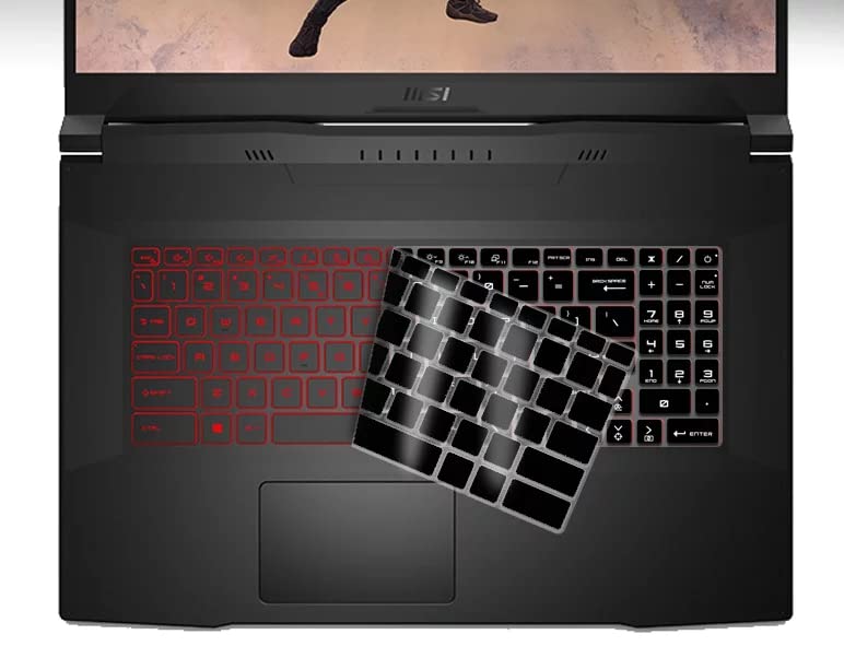 Image of Saco Laptop Keyboard Cover for MSI Katana 15 /17 /GF66 /GF76|MSI Bravo 15|MSI Alpha 15 /17|MSI Pulse GL66 /GL76|MSI Crosshair 15 /17|MSI Sword 15 /17|MSI Raider GE68 /GE78|MSI Vector GP68 /GP78 Gaming Laptop