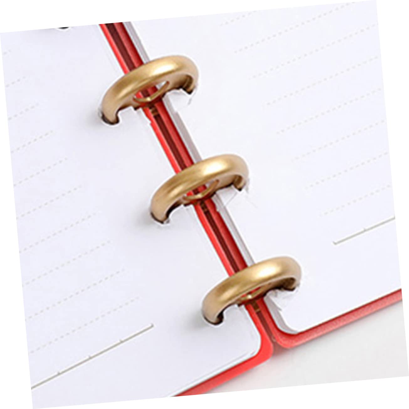 TEHAUX 80stücke Lose Blattbindewerkzeuge Multi-use Bindungsringe Für Notizbücher Und Planer Glänzende Herz-binder-scheiben Gold Und Roségold