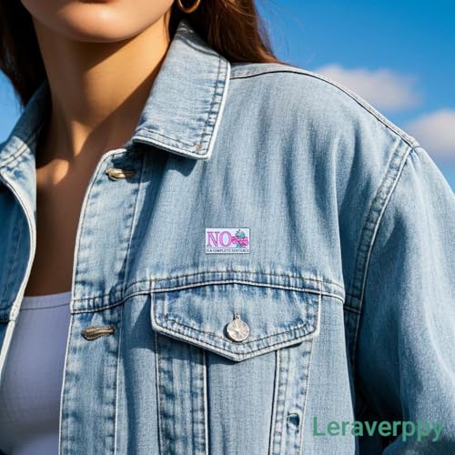 Image of Enamel Pin,No Is A Complete Sentence Lapel Pin,Humorous Badge Gift For Teens Interns Students Partners Family Member Friends Freshman DIY Decor Jacket Canvas Bag Backpack Lanyards Accessory
