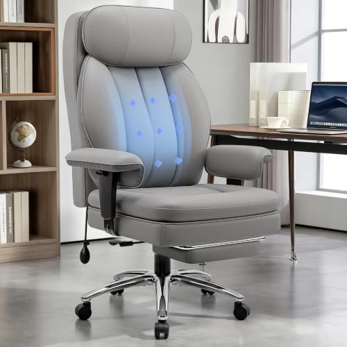Image of Ergonomic Office Chair with Lumbar Support, Big and Tall Comfy Desk Chair