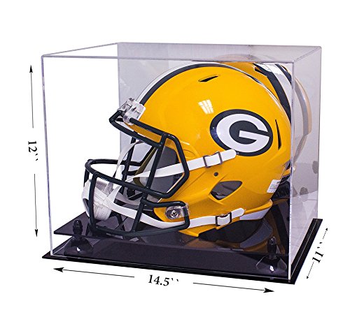 Better Display Cases Acrylic Football Helmet Display Case Black Risers Mirror (A002-Br) #TOP1