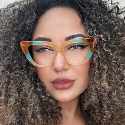 Lunettes œil de chat rétro femmes verres transparents mode - 3