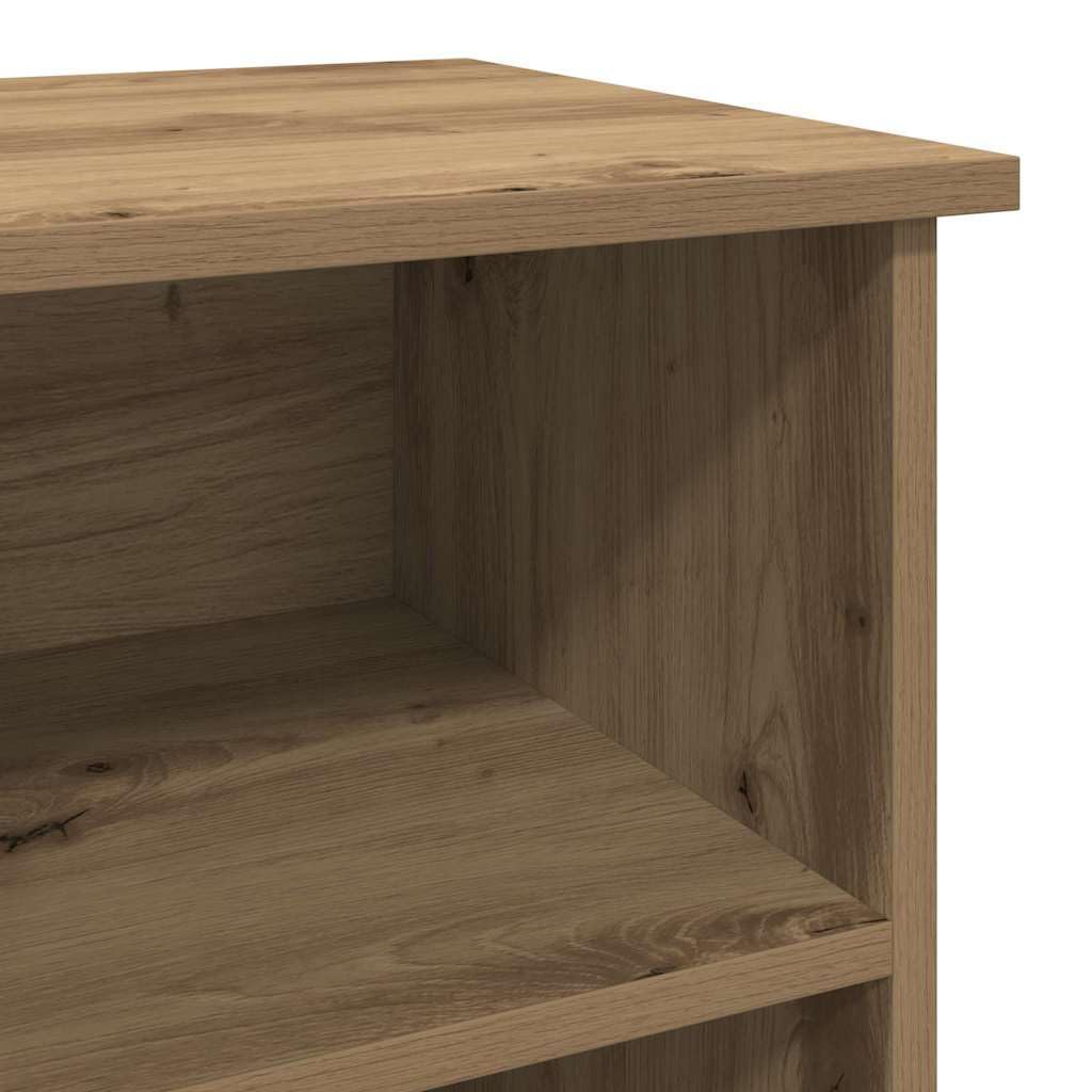Elegante mueble de TV de madera con amplio espacio de almacenamiento, armario de TV con compartimentos abiertos y cajones, así como placa superior resistente para el hogar