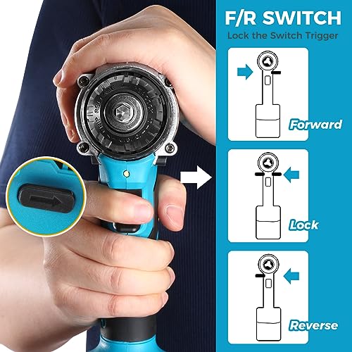 zerotop 21V Akkuschrauber, Akkuschrauber Bohrschrauber Set mit 2x 1500mAh Akkus 35 N.m Max Akku Bohrmaschine Drehmoment auf 25+1 Stufen Bohrschrauber mit 28PCS Zubehöre für Haus und Garten DIY Projekt – Bild 6