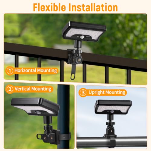 Image of Solar Motion Sensor Light Outdoor with Adjustable Strap & Light Head(2Pack)