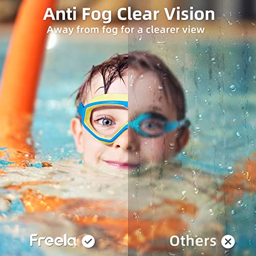 Freela Goggles Swim Goggles Swimming Goggles For Kids 6-14 4-7 8-12 3-6 2-4 3-5 3-10 4-8 Age 3 4 5 Year Old Toddler Pool Water Clear Beach Goggles Boys Girls Youth Childrens Child Anti Fog #TOP1