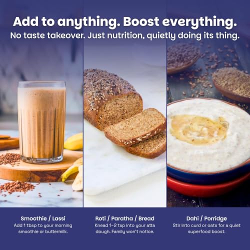 Image of Yummy Valley Omega 3 Flaxseed Powder, Cold Milled, 230g | Pack of 2