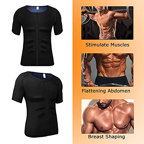 Maglia da uomo per sauna e allenamento body shaper...