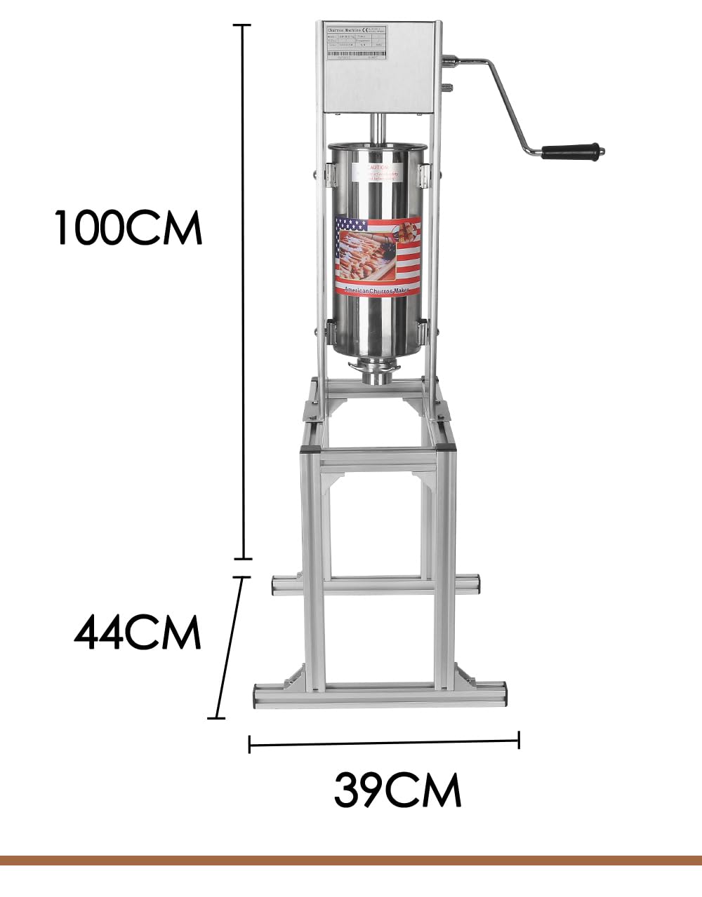 Churros manuale commerciale ciambelle spagnole macchina con friggitrice 6L - 4 tipi di stampi Churros Maker
