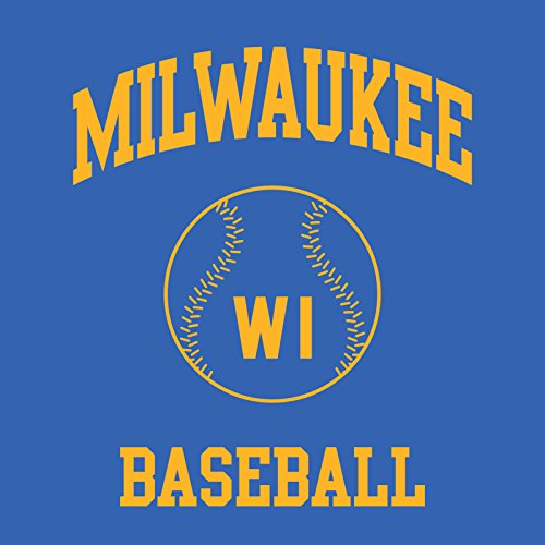 Milwaukee Classic Baseball Arch Basic Cotton T-Shirt - X-Large - Royal #TOP1