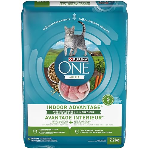 Purina ONE +Plus Dry Cat Food, Indoor Advantage Turkey - 7.2 kg Bag - Image 3