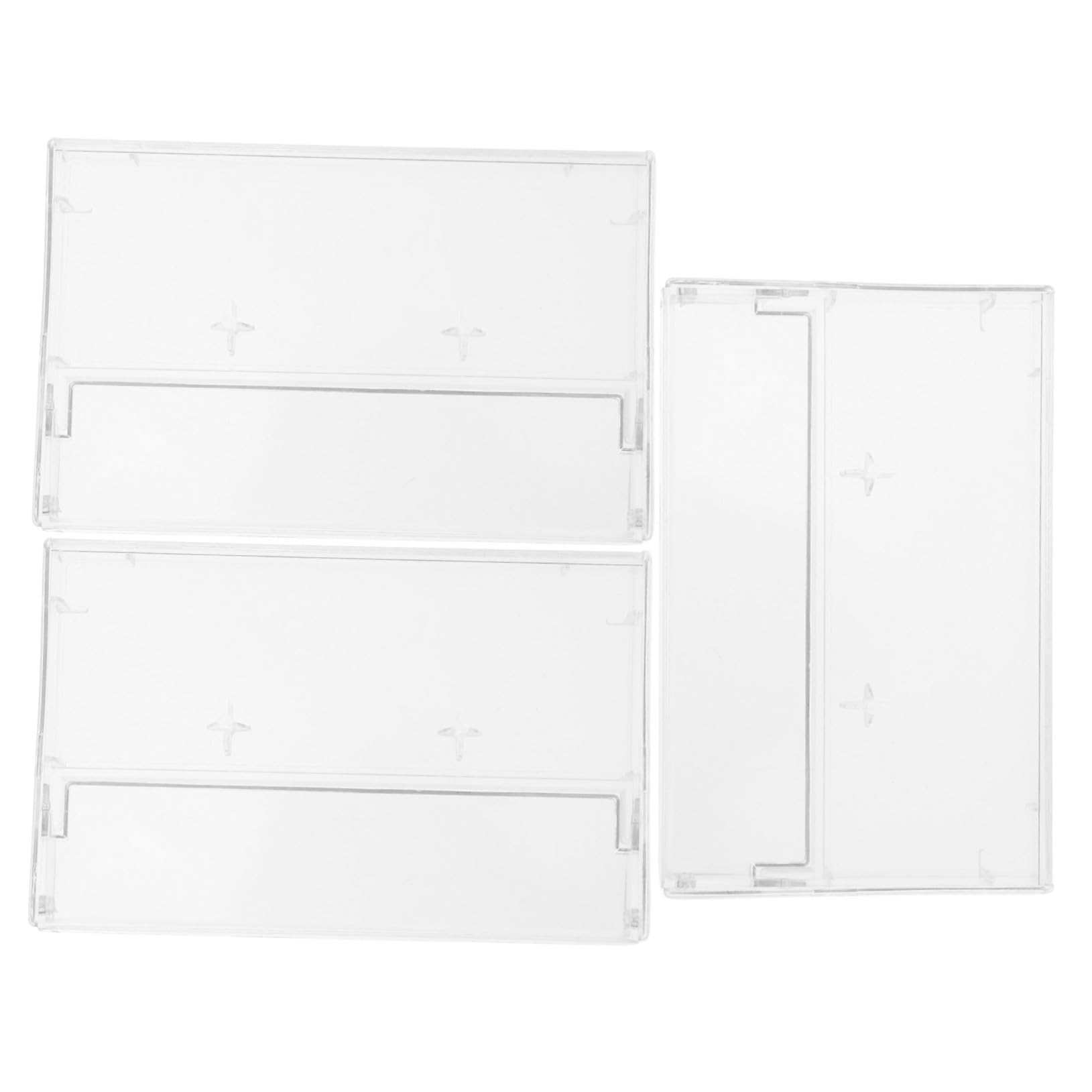 CONGARTENO 3pcs Transparent Cassette Tape Holder for Audio Storage Scratch Resistant Music Cassette Box Versatile Organizer for for Collectors