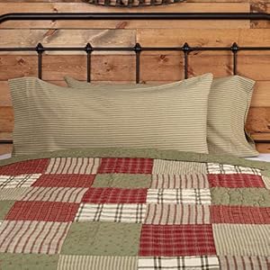 Vhcbrandsfarmhousekhakitanstripedcottonprairiewindsbeddingtickingstripekingpillowcasesetof2 Urban Country Home Decor Vhc brands farmhouse khaki tan striped cotton prairie winds bedding ticking stripe king pillow case set of 2 urban country home decor