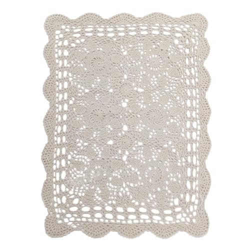 Phantomon PTM-RCT-4050BG Lace Doilies Handmade Crochet Placemats Cotton Doilies Cloth Lace cover