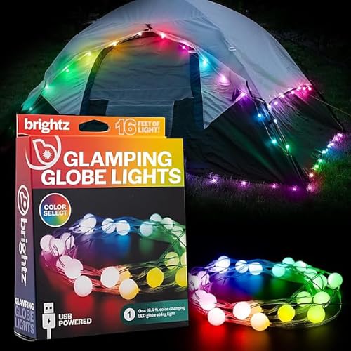 Brightz GlobeBrightz LED Globe Lights, Color Changing, 16.4 ft, USB Powered