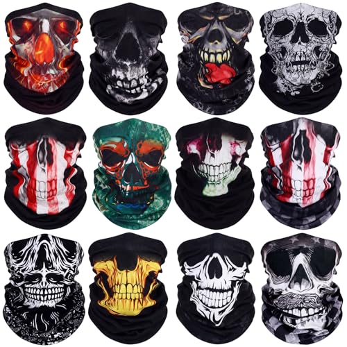 Image of Tarpop 12 /30 Pcs Neck Gaiters Scarf Elastic Wrap Headband Sweat Absorbing Bandana for Women Men Sports Yoga Running