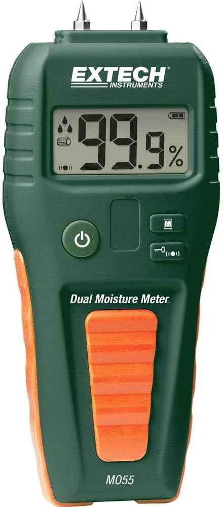 Extech MO55 Combination Pin/Pinless Moisture Meter, Green