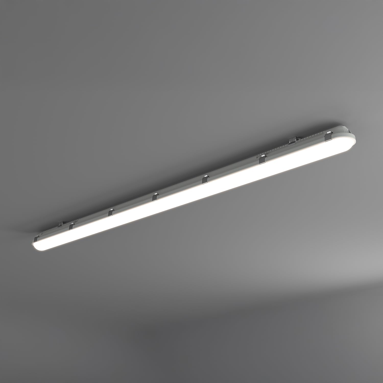 TRAXON LUXPOINT® Pantalla Estanca LED 68W 150cm 150Lm/W CCT Ajustable IP65 IK08 Gris – Luz Industrial Garaje Almacén Taller (68W 150cm CCT)