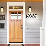 Personalized Metal House Number Sign | Custom Address Plaque | Mid Century Modern | Art Deco House N