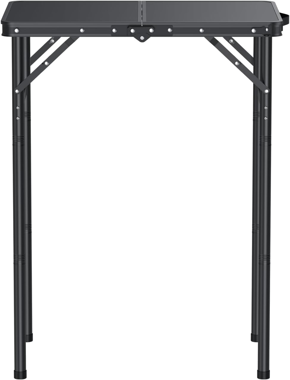 Folding Camping Table Portable Pinic Table 3 Level Height Adjustable Aluminum Alloy Small Foldable Camp Table Light Weight with Carry Handle for Outdoor Indoor Hiking Camp BBQ Beach