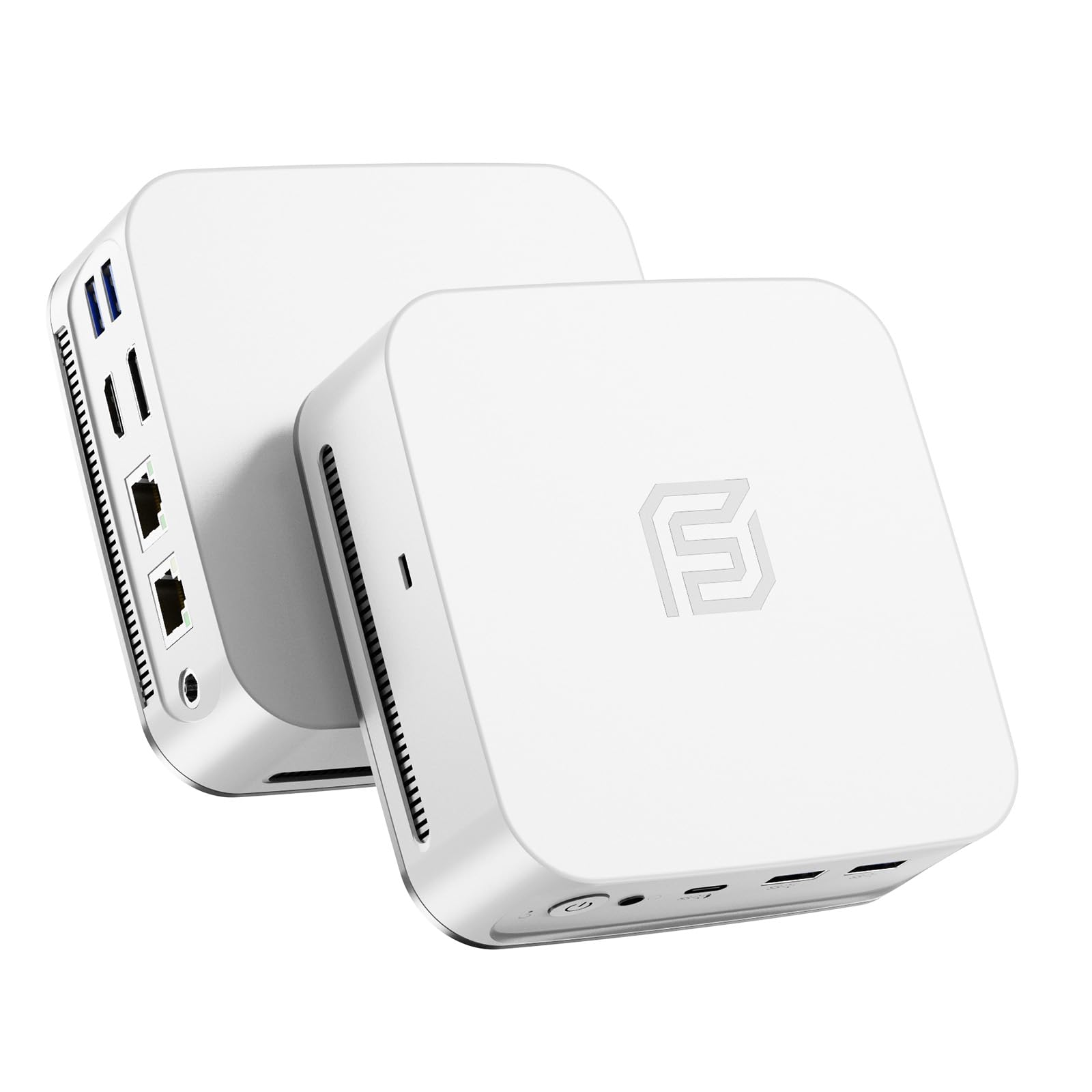 FUNYET Gaming Mini PC Win 11 Pro Laptop, N95(fino a 3.4Ghz, 15W) 16GB DDR4 RAM 1TB SSD Notebook, Desktop Computer 4K, HDMI+DP/RJ45/WIFI/BT/USB3.2, Bianco