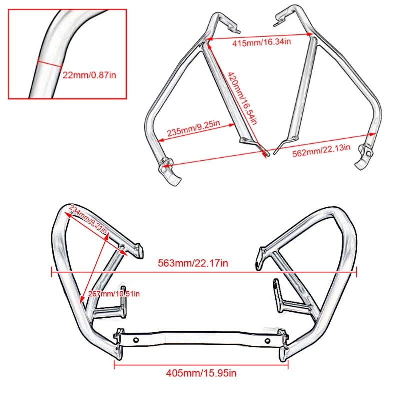 Crash bar bas pour Tenere 700 et XT700Z pare-carénage moto