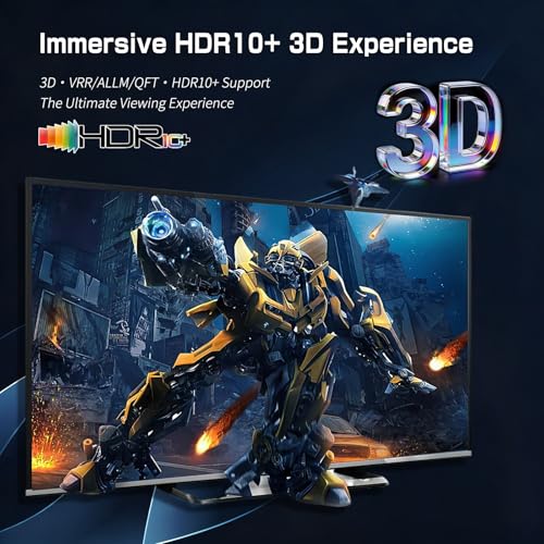 Image of Enbuer 8K HDMI 2.1 Switch, HDMI 2.1 Switcher 5 in 1 Out Supports CEC 8K@60Hz, 4K@240Hz, 1080P@480Hz, HDCP 2.3 HDR 3D Dolby Atmos VRR Compatible with PS5 Xbox Blu-Ray Player with IR Remote Controller
