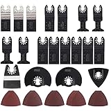 Heatigo 44x tlg Multitool Sägeblätter, Multifunktionswerkzeug Zubehör für Fein Multimaster Bosch Makita, Multitool Werkzeug Oszillierwerkzeug Zubehör für Holz, Kunststoff, Weich Metall