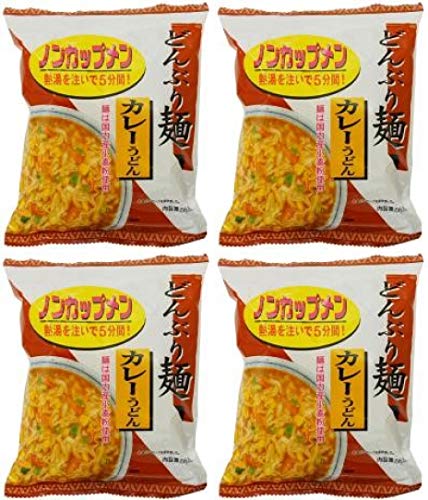 無添加 どんぶり麺 ・ カレーうどん 86.8g×4袋 ★ 宅配便 ★国内産の小麦粉を使用した麺、ホタテ・チキンなどの旨味ダシスープのカレーうどんです。熱湯をかけて5分で完成。お鍋なら2分ぐらいでお召し上がりいただけます。