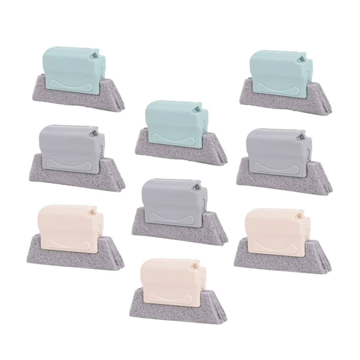 PACKOVE 2 Set Spazzole Per Fessure Finestre Spazzole Multifunzionali Per Scanalature E Facile E Spazi Stretti Materiale Resistente Con Antiscivolo Colori 9 Pezzi*2