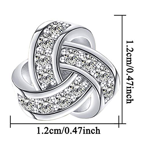 14K Gold Plated Stud Earrings 925 Sterling Silver Post CZ Hypoallergenic Earrings Love Knot Cubic Zirconia Earrings for Women3