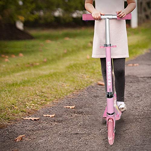 TENBOOM Roller Kinder ab 3 Jahre, 2 Räder Klappbar Scooter,3 Höhenverstellbare Kinderroller,Led-räder Kinderscooter für Mädchen Jungen