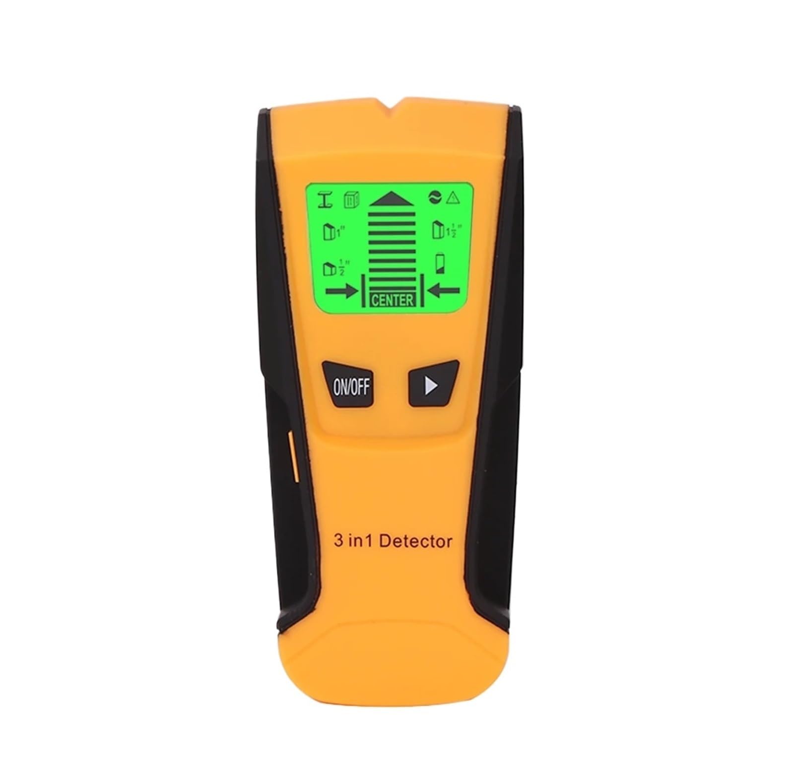 Sensor de montante inteligente multifuncional Detector de metales de pared portátil 3 en 1, buscador de cables, postes metálicos, conector de cable vivo, detección de escáner de pared ( Color : Giallo