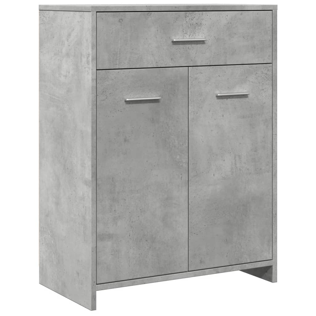 ShGaxin Szafka łazienkowa sklejka betonowa 60x33x80 cm, meble łazienkowe, pomocnicze meble łazienkowe, kolumna łazienkowa, wyposażenie łazienkowe, szafka wysoka łazienka - 856286