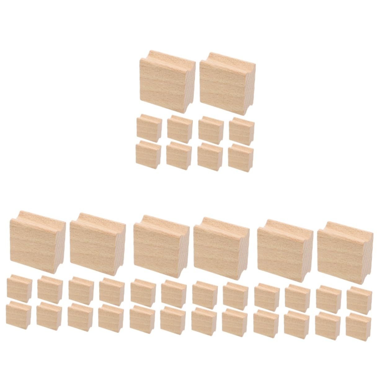 DOITOOL 40 Stck. Teiliges Holzstempel zum Selbstgestalten Blanko DIY Siegel aus Buchenholz Runde Kanten für Bastelprojekte Geschenkanhänger Kinderhandwerk und Scrapbooking