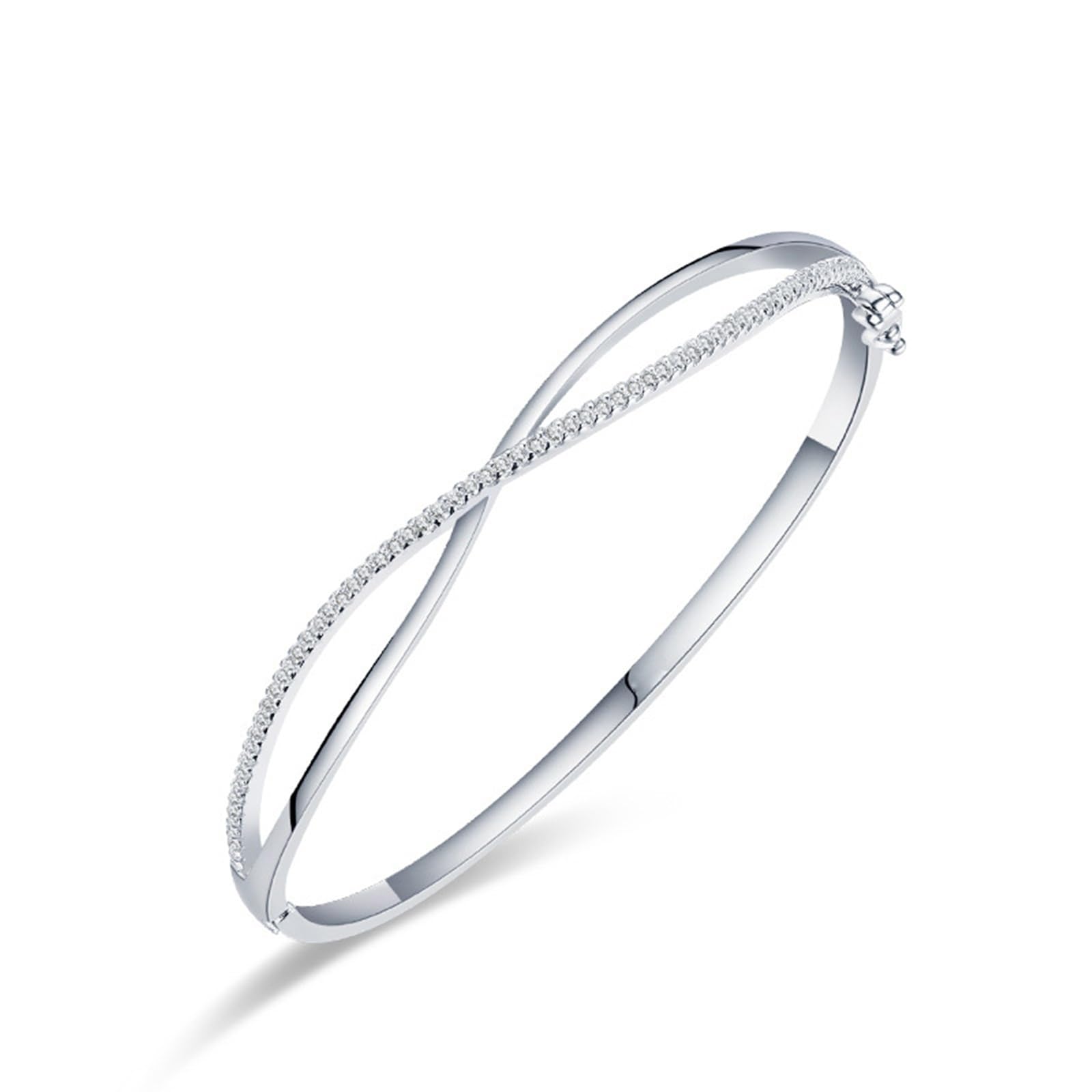 Pulseras de cruz para mujer con moissanita, pulsera de piedra natal para madre,