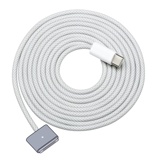 DERLULU - Cable de carga rápida USB-C a magnético 3, 2 m, cable USB C compatible con MacBook Air (15''/13'' M3 2024, 15' M2 2023, 13' M2 2022), MacBook Pro...