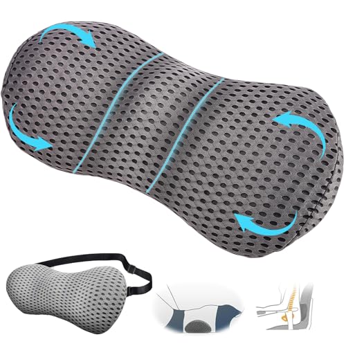 Fiabgum Cuscino Lombare, Cuscino Lombare Auto, Cuscino Schiena Sedia Ufficio, Supporto Lombare Letto, Cuscino Lombare Ergonomico in memory foam, per Auto, Sedia Ufficio, Divano, Supporto Lombare Letto