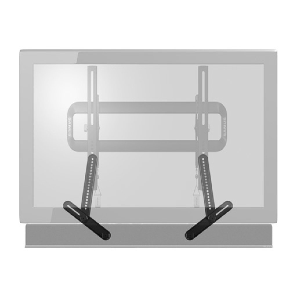 Sanus SA405-B1 Universal Soundbar Speaker Mount attached to a TV