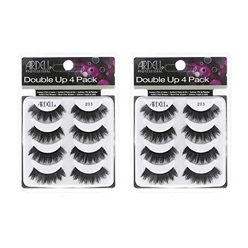 Ardell False Eyelashes 4 Pack Double Up 203, x 2 packs (4 pairs per pack)