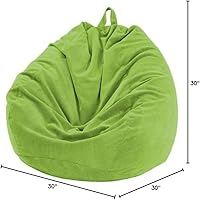 Vista 11 de Koolouispoper Funda de sofá de pana sólida para puf, silla con forma de gota de agua, funda de sofá perezoso para sala de estar, accesorio de Negro