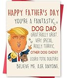 Missonemi Funny Dog Dad Fathers Day Card Gifts for Men Him, Happy Fathers Day Gift from Dog, Father's Gift from Son Daughter