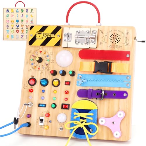 Image of Hoarosall 23 in 1 Busy Board Montessori Toys for Toddler and 1-3 Year Old Boys and Girls