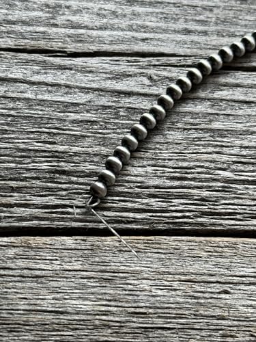 925 Sterling Silver Seamless Navajo Style Pearls Loose Beads (Pack of 20)3