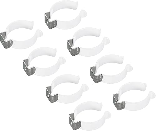 Miniatura 8 de MECCANIXITY T12 - Soporte de clips en U para bombilla LED, soporte de montaje de tubo fluorescente de acero inoxidable, abrazaderas de tubo, clips